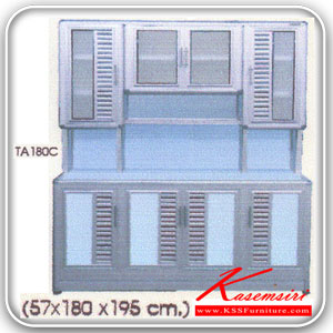 TA180C-ตู้ครัวเรียบ180ซม(ราคานี้ไม่รวมขาทึบ) ขนาด ก1800xล570xส1950 มม มี2สี(สีชา,สีขาว) ตู้ครัวอลูมิเนียม KITCHEN-KITCHEN-ตู้ครัวอลูมิเนียม