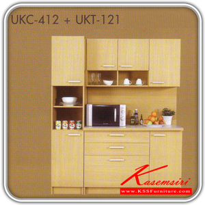 UKC-412-UKT-121-ชุดครัวสำเร็จรูป 1.6 ม รุ่น UKC-412+ UKT-121 ก1600xล660xส1932 มม. มี2สี(โอ๊ค,บีช) ชุดห้องครัว SURE ชุดห้องครัว SURE-SURE-ชุดห้องครัว