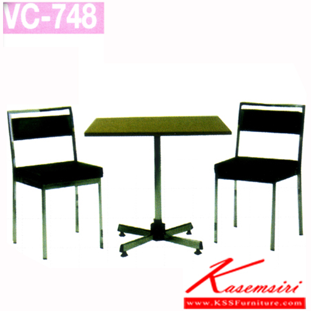 44059::VC-748::A VC dining chair with PVC leather seat and chrome base. Dimension (WxDxH) cm : 39x49x84