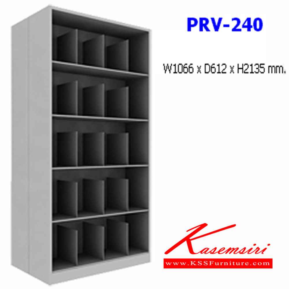 43026::PRV-240::A NAT 5-level steel shelf with 40 slots. Dimension (WxDxH) cm : 106.6x61.2x213.5 Metal Cabinets