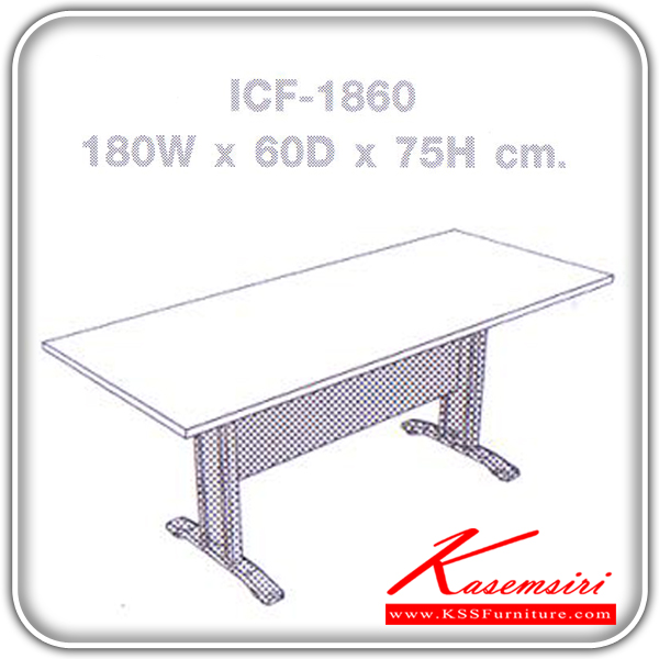 11884093::ICF-1860::โต๊ะเหล็ก ขนาด ก1800xล600xส750 มม. โต๊ะเหล็ก ELEMENTS