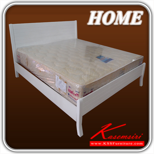 55091::HOME (โฮม)::เตียงไม้จริง HOME มีขนาด 3.5ฟุต,5ฟุต,6ฟุต สามารถทำสี บีช,ขาว,โอ๊ค เตียงไม้ธรรมชาติ SRINAKORN