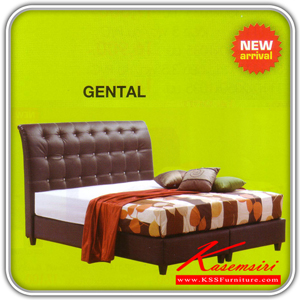 221630000::SP-1133A-34A-35A::เตียง 3.5,5,6 ฟุต/หุ้ม PVC รุ่น GENTAL มี2สี(น้ำตาลเข้ม,ครีม)  เตียงราคาพิเศษ Bird