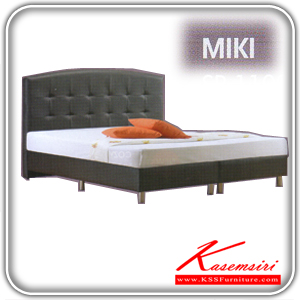 131017673::SP-1100-04-05::A Bird on-sale bed with PVC headboard. Dimension (WxDxH) cm : 108.5x213x116. Available in Dark Brown and Cream On-sale Beds&Daybeds