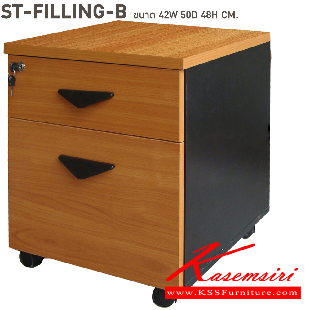 98031::ST-FILING-B::A BT cabinet with 2 drawers and casters. Dimension (WxDxH) cm : 42x50x48