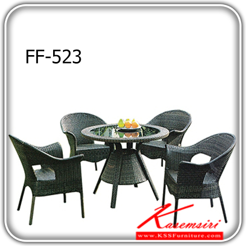 241780003::FF-523::ชุดอาหารหวายเทียม 4 ที่นั่ง CODE: FF-523 ชุดโต๊ะแฟชั่น แฟนต้า