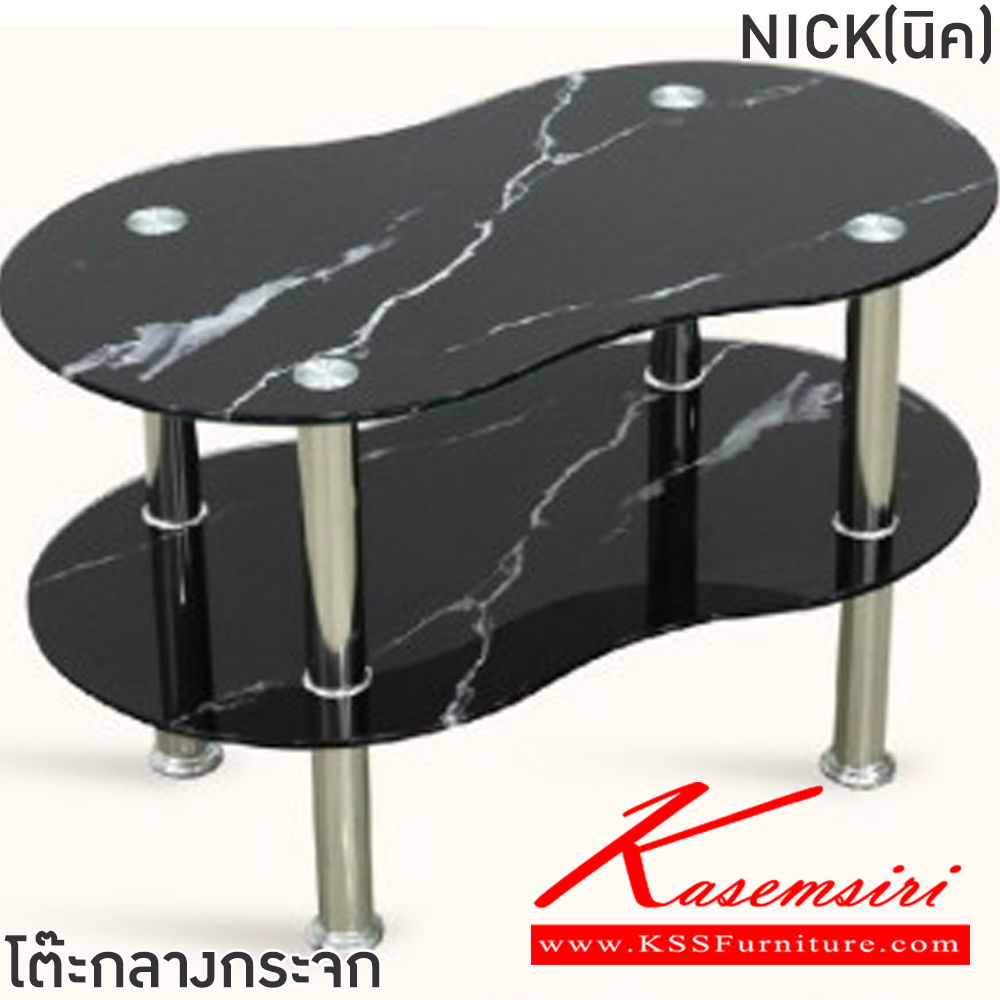 20016::NICK(นิค)(สีดำ)::โต๊ะกลางโซฟา NICK(นิค) ขนาด ก700xล400xส430 มม. ท่อสแตนเลส 38 มม.ท็อปกระจกหนา 8MM/8MM กระจก Temper glass ลายหินอ่อนทั้งด้านบนและด้านล่าง ฟินิกซ์ โต๊ะกลางโซฟา