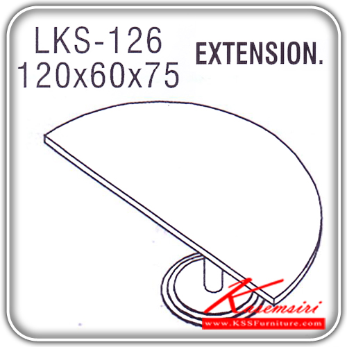 10748009::LKS-126::An Itoki corner board with steel post. Dimension (WxDxH) cm : 120x60x75 Accessories