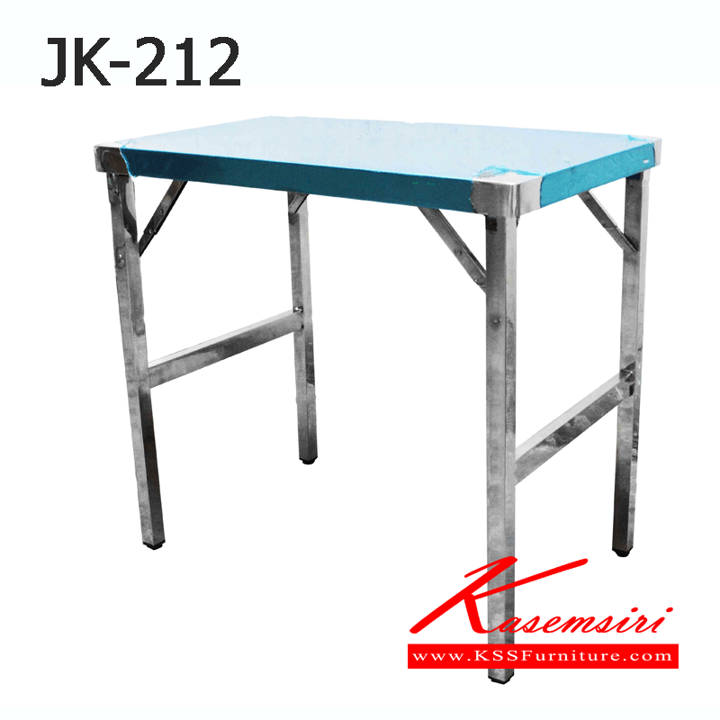 37067::JK-212::โต๊ะสแตนเลสขาสวิงรุ่นประหยัด ขนาด800X500X750มม. โต๊ะสแตนเลส JK
