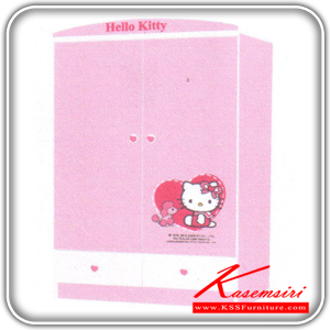10798077::KT-WD-05-W120::A Kitty wardrobe. Dimension (WxDxH) cm : 120x55x190. Available in Pink