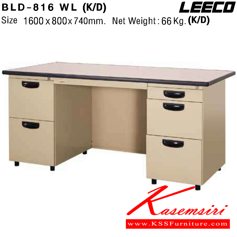 78092::BLD-816::โต๊ะทำงานเหล็ก 1.6 เมตร เหล็กหนา 0.6 มม. ขนาด W1600xD800xH740 มม. Knockdown ถอดประกอบได้ น้ำหนัก 66 kg แผ่นTOP BLD ลีโก้ โต๊ะทำงานเหล็ก