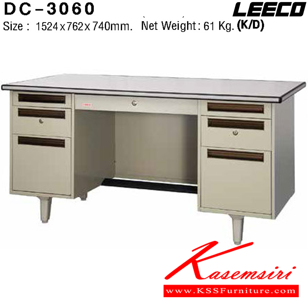 33042::DC-3060::โต๊ะทำงานเหล็ก 5 ฟุต ขนาด W1524xD762xH740 มม. Knockdown ถอดประกอบได้ น้ำหนัก 61 kg ลีโก้ โต๊ะทำงานเหล็ก