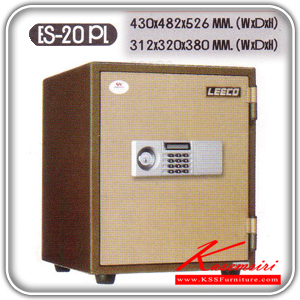 231770089::ES-20PL::A Leeco safe with TIS standard. Dimension (WxDxH) cm : 43x48.2x52.6. Weight 70 kg