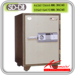 352640064::SD-DB::A Leeco safe with TIS standard. Dimension (WxDxH) cm : 46.3x51.2x66.5. Weight 105 kg