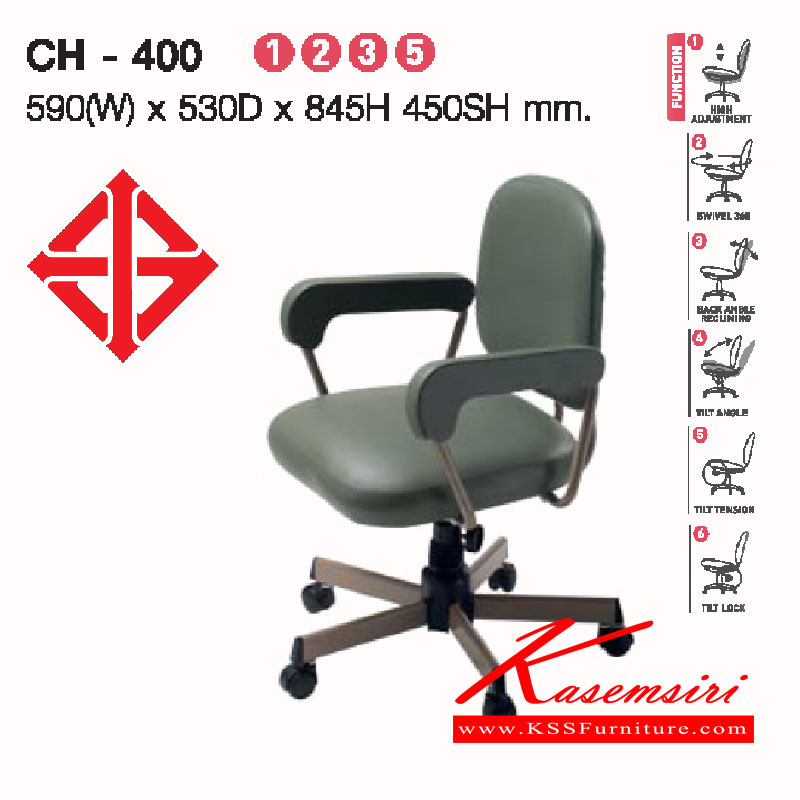 63055::CH-400::เก้าอี้ทำงาน รุ่นCH-400 ขนาด ก590xล530xส845(450) มม.หุ้มผ้า2แบบ(ผ้าหนัง,ผ้าปุย) เก้าอี้สำนักงาน LUCKY