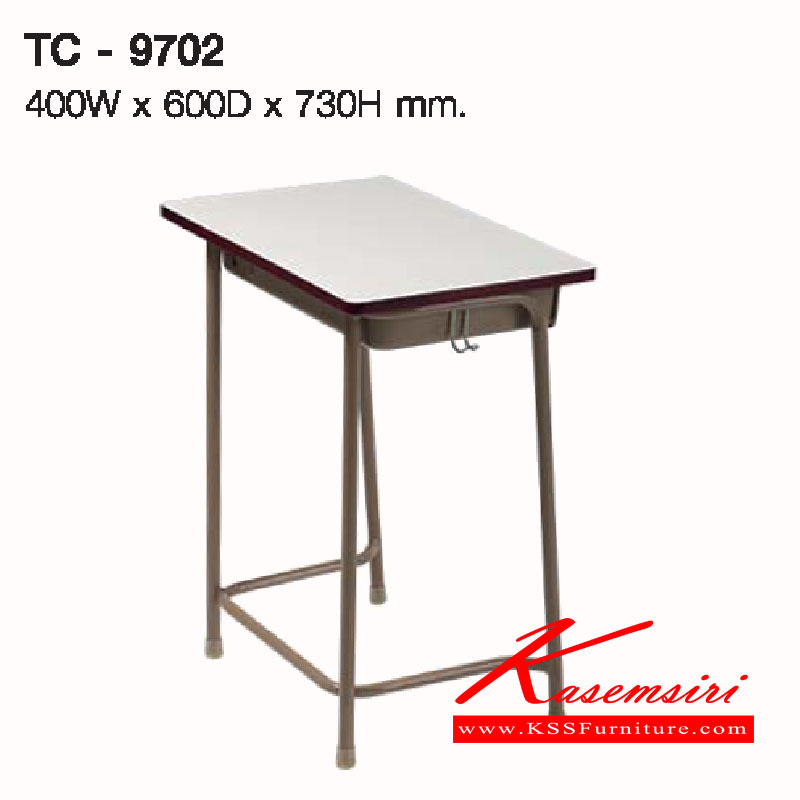 10017::TC-9702::ชุดโต๊ะเก้าอี้นักเรียน รุ่นTC-9702 ขนาด 400x600x730 มม. โต๊ะนักเรียน LUCKY ลัคกี้ โต๊ะนักเรียน