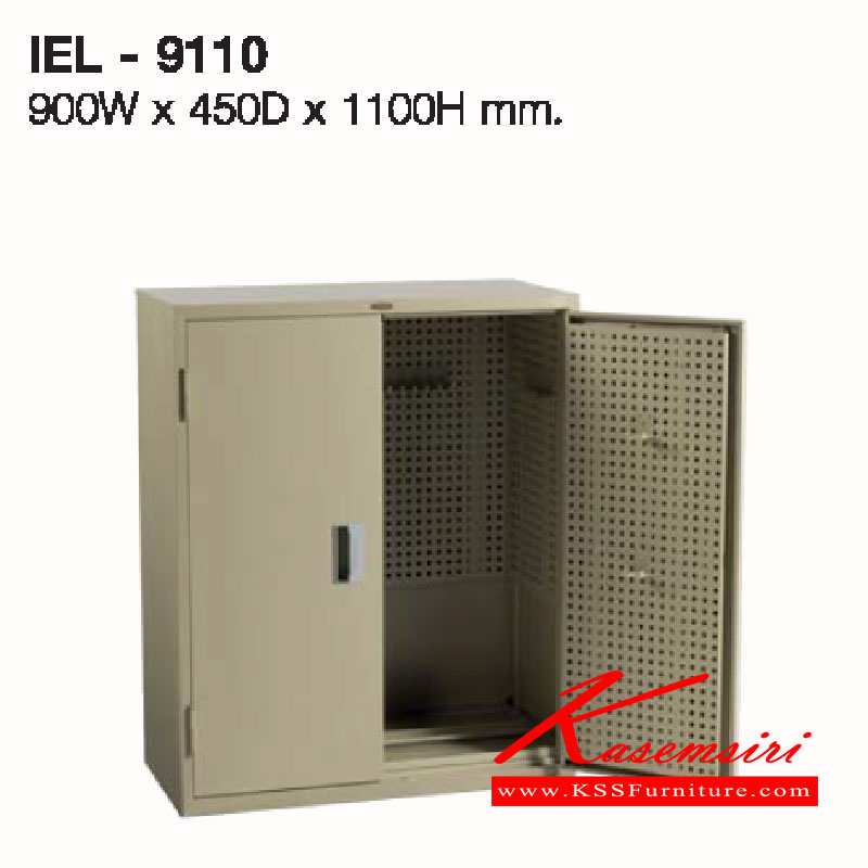 151138036::IEL-9110::ตู้เก็บเครื่องมือ IEL-9110 ขนาด ก900xล450xส1100 มม. ตู้เอนกประสงค์เหล็ก LUCKY