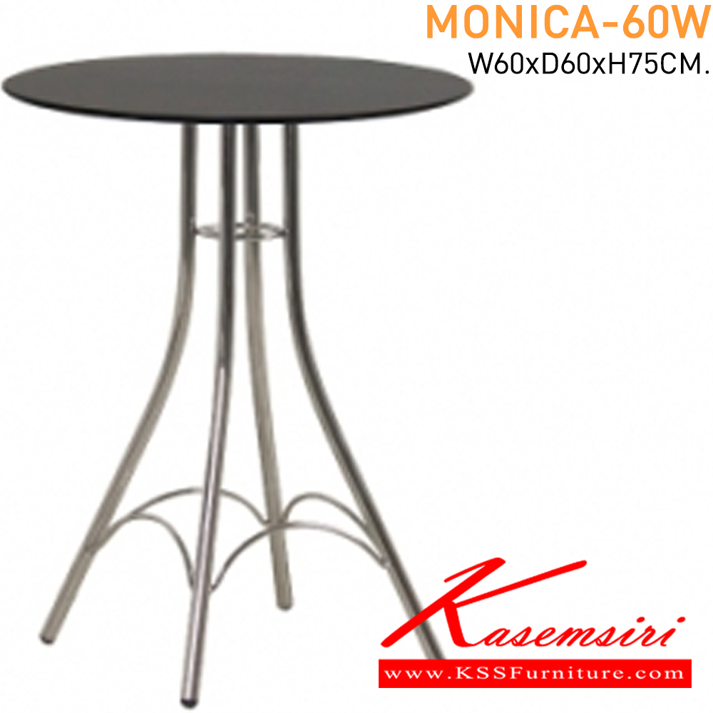 60528074::MONICA-60W::โต๊ะกระจก ขนาด ก600xล600xส750มม. ท็อปกระจก/ขาชุบโครเมี่ยม  โต๊ะแฟชั่น MASS แมส โต๊ะแฟชั่น