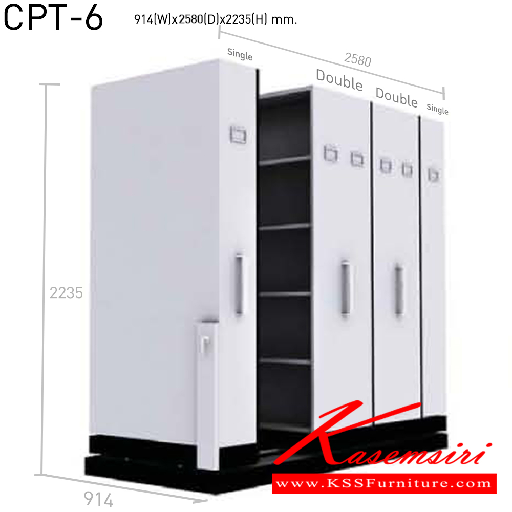 65037::CPT-6(2380)::ตู้เก็บเอกสารรางเลื่อนระบบมือผลัก 
ตู้เดียวจำนวน 2 ใบ ตู้คู่ขนาดจำนวน2ใบใช้พื้นที่ 2580 เลือกสีได้3สี(สีเทาควัน,สีเทาราชการ,สีครีม) ตู้รางเลื่อน ตู้เอกสารรางเลื่อน NAT