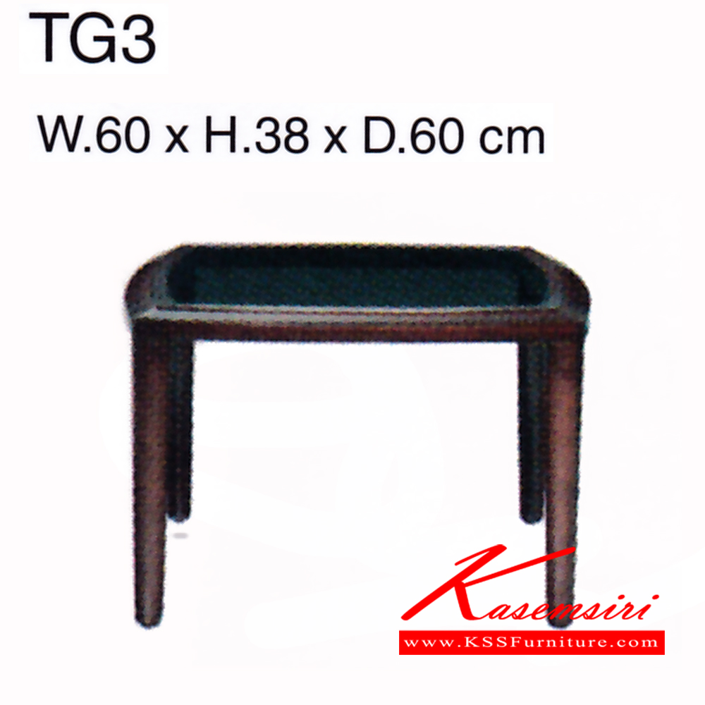54540070::TG3::โต๊ะกลางโซฟา รุ่น TG3 ขนาด ก600xล600xส380มม. กระจก เพอร์เฟ็คท์ โต๊ะกลางโซฟา