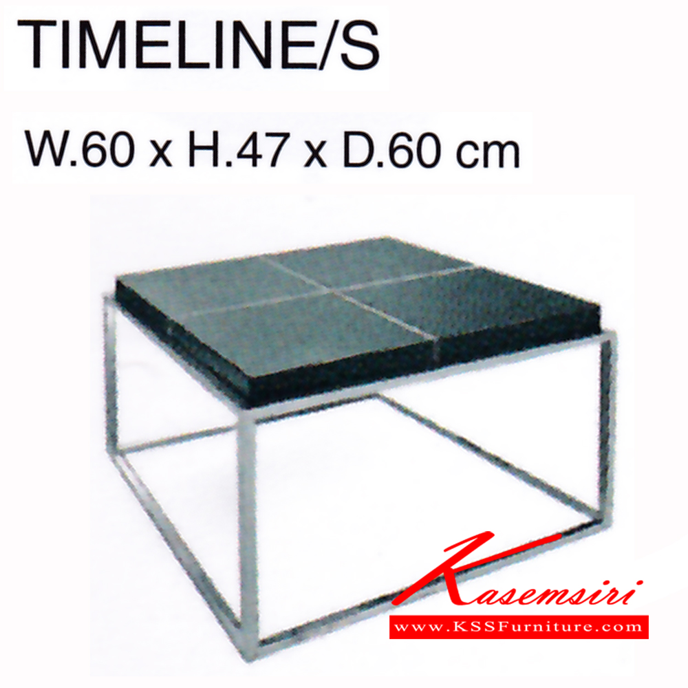 45019::TIMELINE-S::โต๊ะกลางโซฟา รุ่น TIMELINE-S ขนาด ก600xล600xส470มม. ท๊อปหนังKK โครงสเเตนเลส เพอร์เฟ็คท์ โต๊ะกลางโซฟา