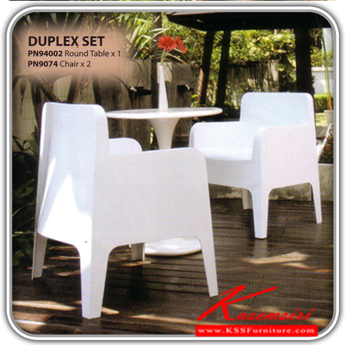 181400090::DUPLEX-SET::ชุดDUPLEX SET 
โต๊ะสีขาว ขนาด ก600xล600xส730มม. 1 ตัว
เก้าอี้ ขนาด ก550xล560xส765มม. 2 ตัว
สีขาวล้วน  ชุดโต๊ะแฟชั่น ไพรโอเนีย