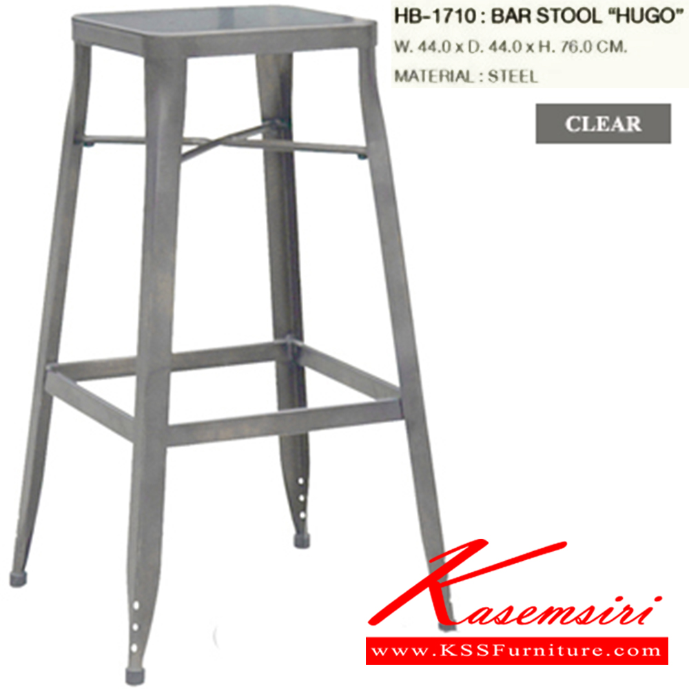 31056::HB-1710::เก้าอี้สตูลบาร์ HUGO สี CLEAR ขนาด440x440x760มม. ชัวร์ เก้าอี้บาร์