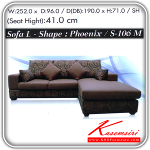 473500025::S-106-M::A Sure large sofa with fabric seat. Dimension (WxDxH) cm : 252x96x71. Available in Red and Brown Large Sofas&Sofa  Sets