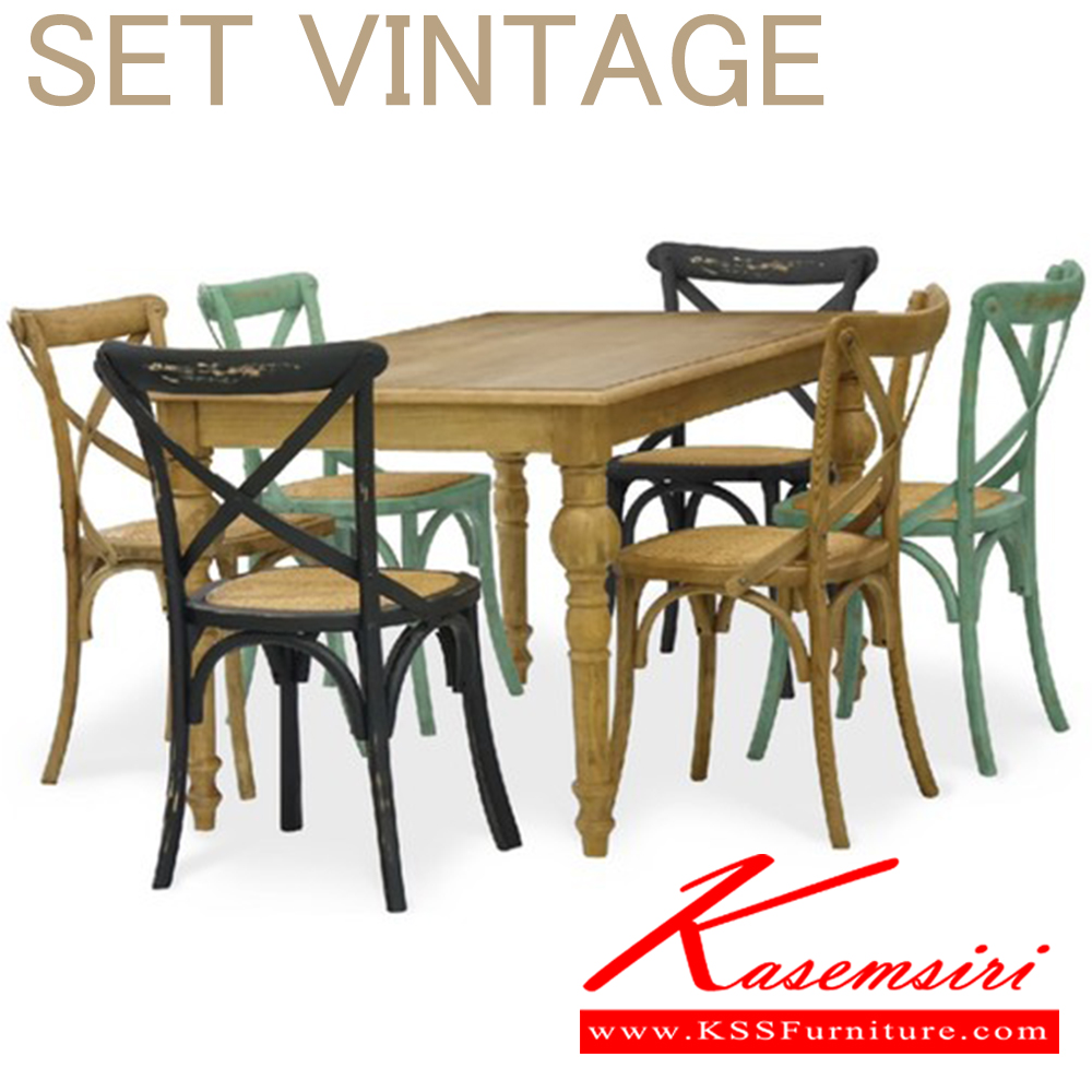 11050::VINTAGE::ชุดโต๊ะ VINTAGE ประกอบด้วยโต๊ะ HC-1110 AUTRY และ เก้าอี้ HC-1122(สีแอนทิคเขียว)และ เก้าอี้ HC-1122(สีแอนทิคดำ) และ HC-1121 ชัวร์ ชุดเอาท์ดอร์(outdoor)