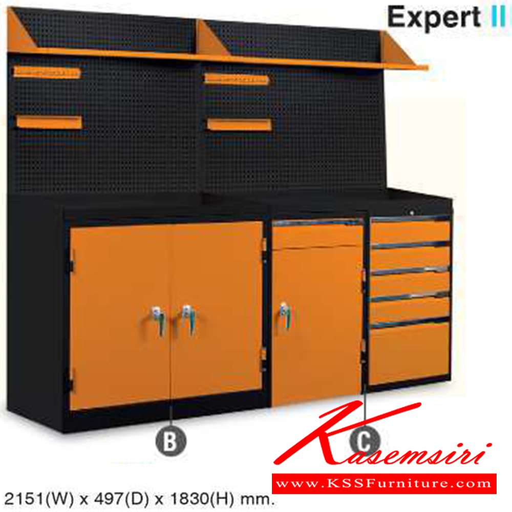36009::EXPERT2::SET-B,SET-C ขนาด ก2151xล497xส1830 มม. ไทโย ตู้อเนกประสงค์เหล็ก