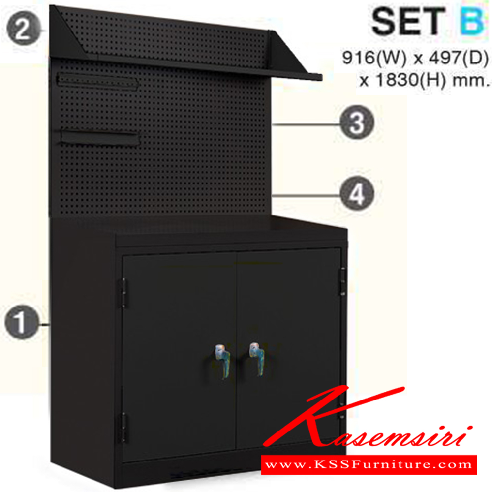 36066::SET-B(BLACK)::MCB36,MAS90,MSR90,MST90 ขนาด ก916xล497xส1830 มม. ไทโย ตู้อเนกประสงค์เหล็ก ไทโย ตู้อเนกประสงค์เหล็ก