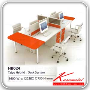 967146047::HB-024::ชุดโต๊ะทำงานผสมวัสดุไม้+เหล็ก ขนาด ก3600xล1223xส750 มม ตามแบบ ชุดโต๊ะทำงาน TAIYO