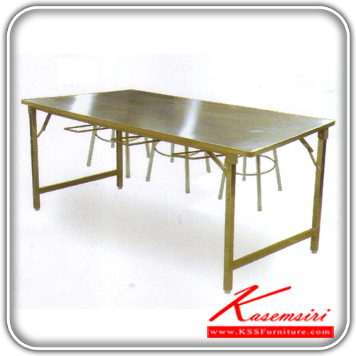 12893205::STFD-75115-75180::A Tokai multipurpose table with particle topboard and chrome plated base. Dimension (WxDxH) cm : 115x75x73.7/180x75x73.7