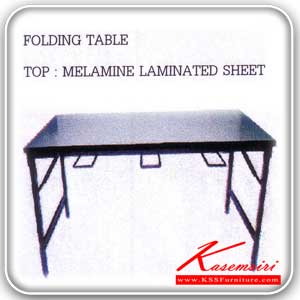 67502076::TFD-80180::A Tokai folding multipurpose table with melamine laminated sheet on surface, chromium base and additional chair hangings. Dimension (WxDxH) cm : 76.2x182.9x73.7 