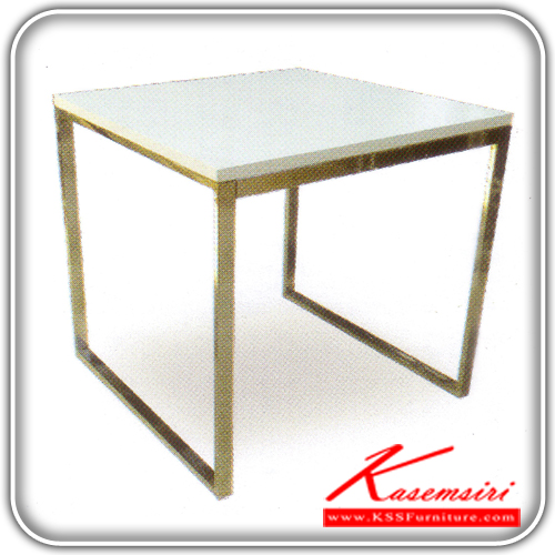 68504004::TKS-7575::A Tokai multipurpose table with melamine topboard and chrome plated base. Dimension (WxDxH) cm : 72.5x72.5x75