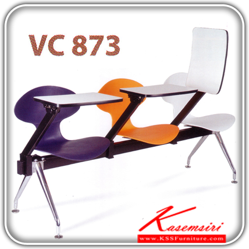 03002::VC-873::A VC lecture hall chair for 2-4 persons with polypropylene seat