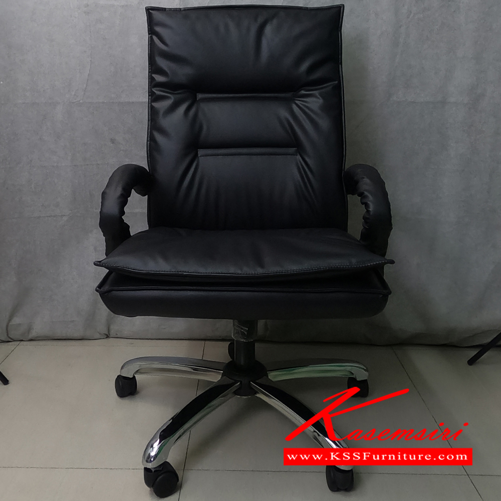 64086::SK018M-C::A Chawin office chair with PVC leather seat, tilting backrest and gas-lift adjustable. Dimension (WxDxH) cm : 62x57x100-110