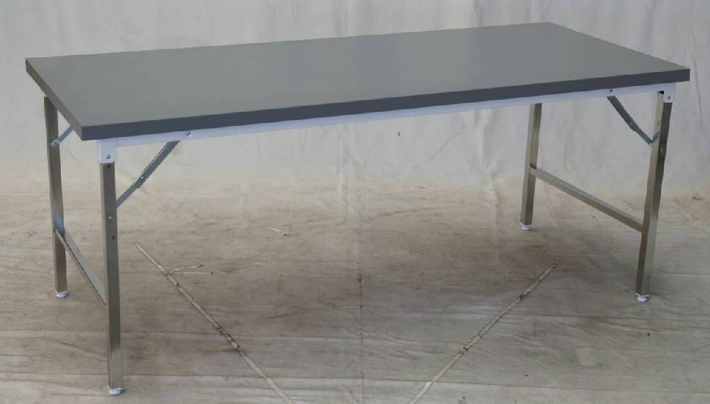 55037::MTSY::โต๊ะพับอเนกประสงค์ Top เหล็ก รุ่น MTS สีเทา คานและขาสีขาว อีลิแกนต์ โต๊ะพับอเนกประสงค์-หน้าเหล็ก