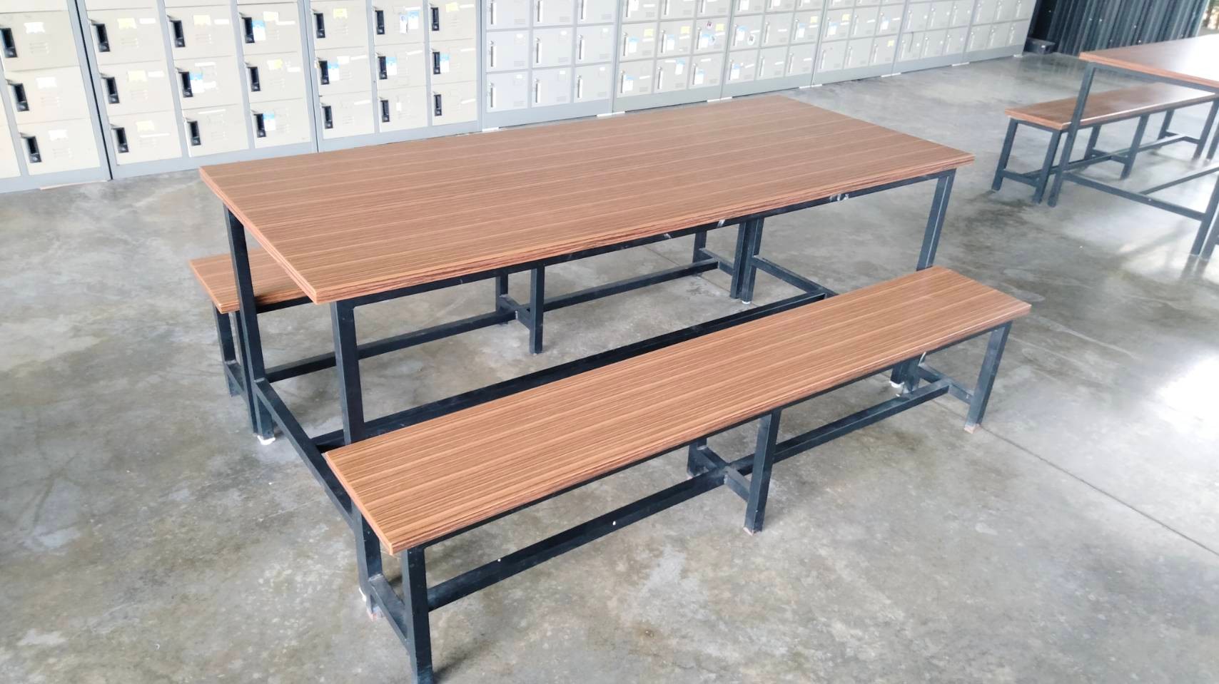 69063::DF-02-TABLE-BENCH::ชุดโต๊ะโรงอาหาร โต๊ะ ขนาด ก1829xล760xส750 มม. ม้านั่ง ขนาด ก1829xล300xส430 มม. ชุดโต๊ะอาหาร TOKAI