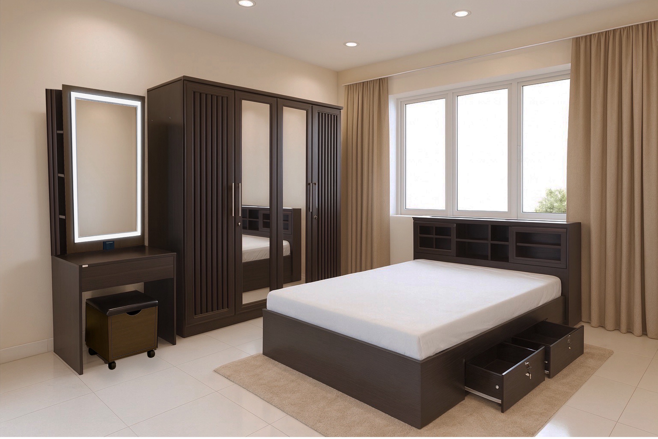 18090::DT-888::โต๊ะแป้ง DT-888 ขนาด 80x40x199 ซม. มีให้เลือกหลายโทนสี (วอลนัท, โอ้ค, ขาวโมเดิร์น, โซลิด/ยีนต์) ดีดี โต๊ะแป้ง