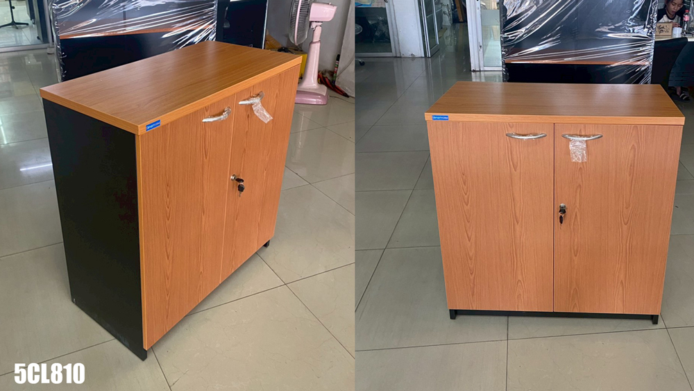 60061::5CL810::ตู้เก็บแฟ้มเอกสารแบบบานเปิด ภายใน 2 ชั้น เมลามิน ขนาด ก800xล400xส850 มม. ตู้เอกสาร+สำนักงาน Smart FORM