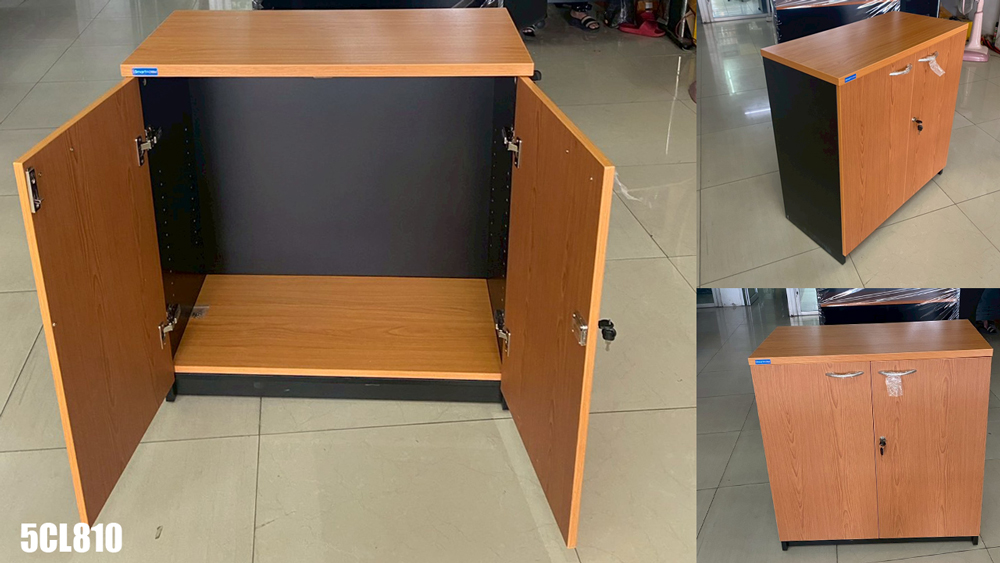 60061::5CL810::ตู้เก็บแฟ้มเอกสารแบบบานเปิด ภายใน 2 ชั้น เมลามิน ขนาด ก800xล400xส850 มม. ตู้เอกสาร+สำนักงาน Smart FORM