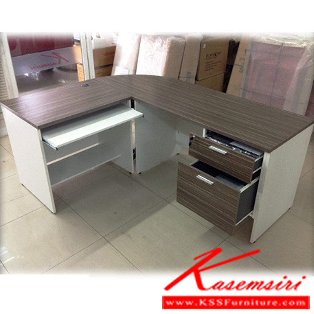 80033::DK12-S1::A Mo-Tech office set with office table. Dimension (WxDxH) cm : 120x60x75. corner topboard : 60x60. computer table : 80x60x75. Available in Magic Strip and Euroline Grey