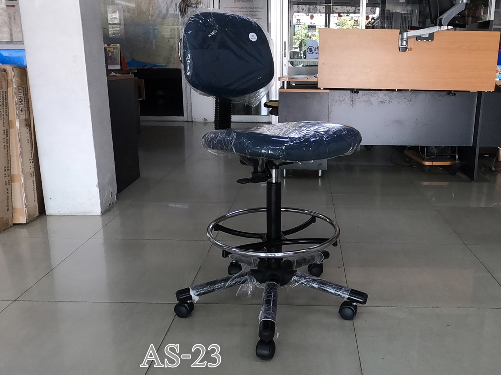 79004::AS-23::An Asahi AS-23 series multipurpose chair with black metal/fiber/aluminium base, providing adjustable locked-screw/gas lift extension. 3-year warranty for the frame of a chair under normal application and 1-year warranty for the plastic base and accessories. Dimension (WxDxH) cm : 45x54x101. Available in 3 seat styles: PVC Leather, PU Leather and Cotton. asahi Multipurpose Chairs