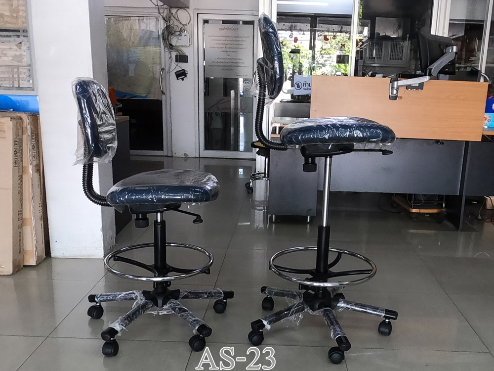 79004::AS-23::An Asahi AS-23 series multipurpose chair with black metal/fiber/aluminium base, providing adjustable locked-screw/gas lift extension. 3-year warranty for the frame of a chair under normal application and 1-year warranty for the plastic base and accessories. Dimension (WxDxH) cm : 45x54x101. Available in 3 seat styles: PVC Leather, PU Leather and Cotton. asahi Multipurpose Chairs