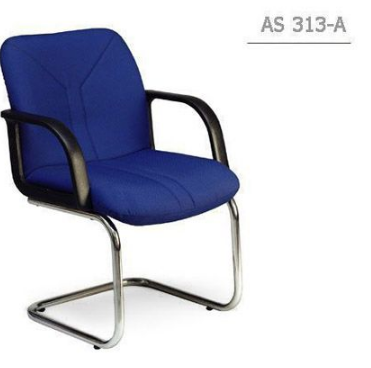 27013::AS-313A::An Asahi AS-313A series office chair with padded arms. 3-year warranty for the frame of a chair under normal application and 1-year warranty for the plastic base and accessories. Dimension (WxDxH) cm : 60x62x81. Available in 3 seat styles: PVC leather, PU leather and Cotton.