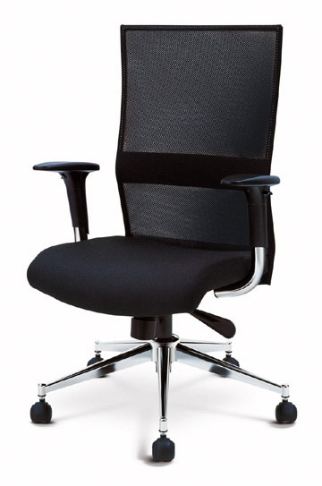 11042::M2::An Asahi M2 series executive chair with position lockable synchronized mechanism and adjustable armrest. 3-year warranty for the frame of a chair under normal application and 1-year warranty for the plastic base and accessories. Dimension (WxDxH) cm : 64x58x102.