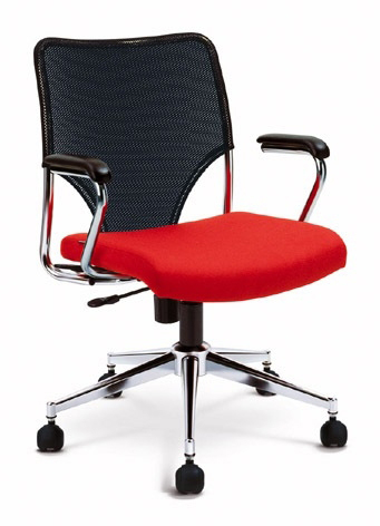 79070::ME05::An Asahi ME05 series office chair with backrest tilting mechanism. 3-year warranty for the frame of a chair under normal application and 1-year warranty for the plastic base and accessories. Dimension (WxDxH) cm : 57x56x84.