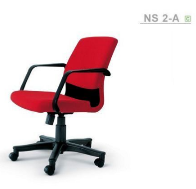 37088::NS-2A::An Asahi NS-2A series office chair with conventional tilting mechanism and black metal/plastic base. 3-year warranty for the frame of a chair under normal application and 1-year warranty for the plastic base and accessories. Dimension (WxDxH) cm : 56x62x84. Available in 3 seat styles: PVC leather, PU leather and Cotton.