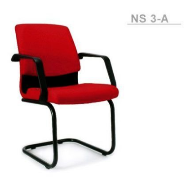 53094::NS-3A::เก้าอี้รับแขก โครงขาพ่นดำตัวซี มีที่วางแขน มีเบาะหนัง PVC,PU,และเบาะผ้าฝ้าย  เก้าอี้รับแขก asahi